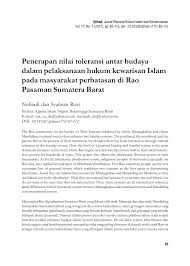 Tahukah kalian perbedaan budaya dan kebudayaan? Pdf Penerapan Nilai Toleransi Antar Budaya Dalam Pelaksanaan Hukum Kewarisan Islam Pada Masyarakat Perbatasan Di Rao Pasaman Sumatera Barat