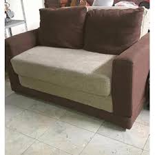 Kursi tamu sofa murah bangku meubel mebel. Jual Sofa Bed 2 Dudukan Coklat Garage Sale Kemang