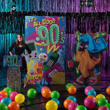 Birthday party supplies for boys and girls parties. Through The Decades 90 S Theme Kit Stumps Party