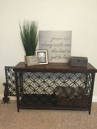 Turned A Console Table Into A Decorative Dog Crate Tap The Pin For The Most Adorable Pawtastic Fur Ba Dog Crate Furniture Diy Dog Crate Decorative Dog Crates