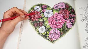 A coloring book and floral adventure by johanna basford. Time Lapse Flower Valentines Heart World Of Flowers Youtube