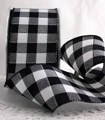 Black And White Plaid Ribbon Wired Wired Ribbon 2 5 Inch Black White Buffalo Check Ribbon 3 Yds 4 50 Buffalo Plaid Ribbon Black And White Ribbon Plaid Ribbon