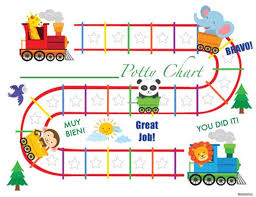 Printable Animal Train Bilingual Potty Training Chart Download Potty Chart Potty Training Chart Potty Training Rewards