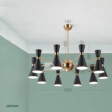 Post Modern Chandelier Creative Black Blue Iron 6 10 Light Fixture