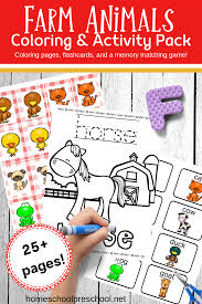 Farm animal theme coloring pages are a great way to teach your kids about farm animals. Free Printable Farm Animals Activities For Preschoolers