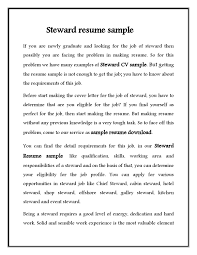 Overview with all hotel positions within a typical hotel. Steward Cv Sample For Hotel Stewerd Job By Sampleresumedownload Issuu