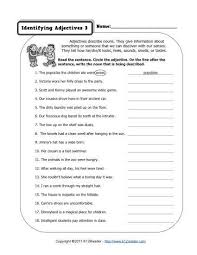 Identifying Adjectives 3 3rd Grade Adjective Worksheets Adjective Worksheet Adjectives Third Grade Adjectives