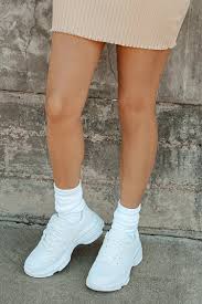 Women's platform lace up sneaker lightweight casual everyday walking fashion chunky sneakers shoes. Trendy White Sneakers Chunky White Sneakers Dad Sneakers Lulus