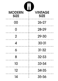 jeans sizing conversion online charts collection