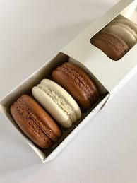 Vanilla Chocolate Macarons Macaron Vanillamacaron Chocolatemacaron Food Breakfast Dessert Aesthetic Food