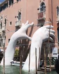 Support By Lorenzo Quinn In Venice Italy Would Love To Go Again To Venice And Seek This Out Venice Italy Photography Venice Tours