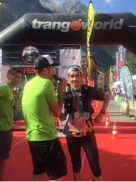 JOSE MANUEL GASCA PEREZ (CAU) en el podium del Gran Trail Aneto-Posets 2017 