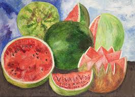 Arma tu camino a través del puzzle de eeboo viva la vida de 1000 piezas, un homenaje a frida kahlo, ilustrado por petra braun. Viva La Vida Painting By Frida Kahlo
