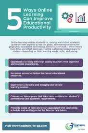 5 Ways Online Learning Can Improve Educational Productivity Online Learning Learning Lesson Plans