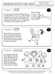 Here S A Packet With A Series Of Task Cards For The Acting It Out Or Using Con Math Problem Solving Math Problem Solving Activities Problem Solving Strategies