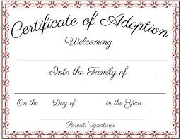 The selection of printable templates for certificates gives you ample choices for the award you want to present. 40 Real Fake Adoption Certificate Templates Printable Templates