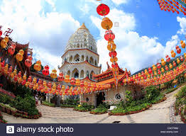 Lights put up for chinese new year celebration. Kek Lok Si Tempel Penang Malaysia Stockfotografie Alamy