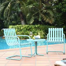 Vintage pair metal garden patio chair restored. Crosley Furniture Gracie 3 Piece Metal Outdoor Conversation Seating Set Walmart Com Walmart Com