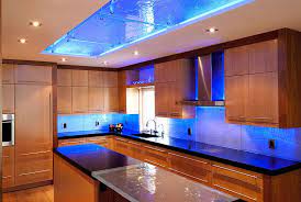 Custom Kitchen Design With Led Colour Changing Lights Kitchen Projects Design Modern Kitchen Interiors Custom Kitchens Design