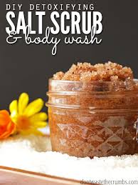 salt scrub exfoliating body wash