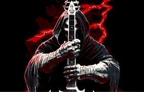 black metal guitar rock