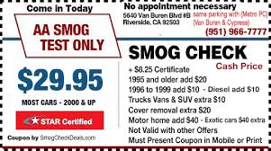 Car smog test near me, cheap smog shops, smog shop near me, get car smogged near me. Smog Coupons Aa Smog Test Only Star Stations 3 Locations