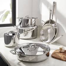 All Clad Stainless Steel 10 Piece Cookware Set With Casserole Reviews Crate And Barrel Cookware Set Crate And Barrel Stainless Steel Cookware