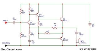 Transistor circuit design tutorial includes: 4 Transistor Audio Amplifier Circuit Eleccircuit Com Audio Amplifier Amplifier Electronics Gadgets Technology