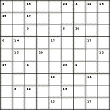 You can solve it like a. Killer Sudoku Wikipedia