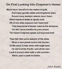 On First Looking Into Chapman S Homer Poem By John Keats Poem Hunter John Keats Poems John Keats Victor Hugo Quotes