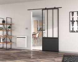 Porte coulissante verriere verre opaque. Porte Coulissante D Atelier Industrial H 204 X L 83 Cm Brico Depot