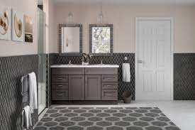 Cardell cabinet display at menards. Cardell Kitchen Cabinets Montilla Maple Square Half Overlay In Greyloft