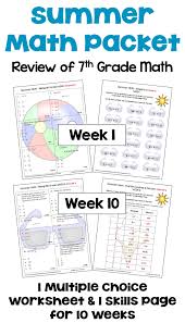 Summer Math Packet For Rising 8th Graders Review Of 7th Grade Math In 2020 Summer Math Math Packets 7th Grade Math