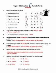 Periodic Trends Worksheet Answer Key Awesome Topic 1 Periodic Trends Worksheet C Answers By Chez Chem In 2020 Radical Equations Geometry Worksheets Student Forms