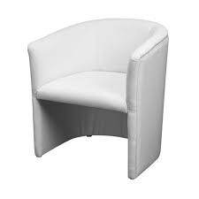 Tub chairs are available, fully upholstered in both a leather or fabric finish. White Faux Leather Tub Chair Leather Reception Seating Hire