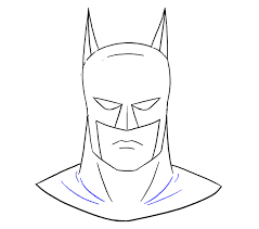 Draw the sketch with simple line first. How To Draw Batman S Head Easy Drawing Guides
