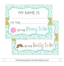 In the download you'll receive a pdf version you can print and then hand write the names as well as the. 8 Baby Shower Name Tags Ideas Name Tags Baby Shower Baby Shower Printables