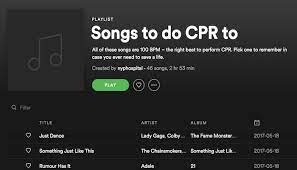 Second 10 are at least 4 minutes, perfect for 2 rescuer cpr as you can continuing playing them through the switch. This Spotify Cpr Playlist Can Literally Help You Save Someone S Life