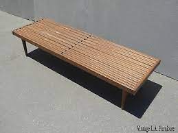 This piece is a timeless classic with all the functionality we have come to expect from danish modern design. Vintage Mid Century Modern Expandable Bench Or Coffee Table W Wood Slats Ebay