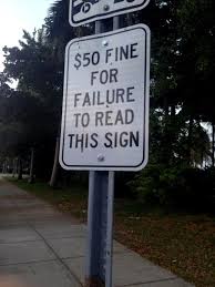 50 Fine For Not Reading This Sign Funny Street Signs Funny Road Signs Funny Signs