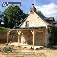 Appentis 1 Pan L 6 Poteaux 6x3 Wood Structure Charpente Bois Charpente Bois Appentis Charpente