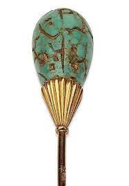 A Faberge Hat Pin Circa 1905 Marked To The Stem The Terminal With A Large Turquoise Finial With Engraved And Gilt Decorat Antique Hats Hat Pins Hats Vintage