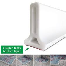 Indoors, there is a drain in the floor. Bathroom Collapsible Silica Gel Shower Barrier Threshold Water Dam Retention Home Improvement Other Home Plumbing Fixtures