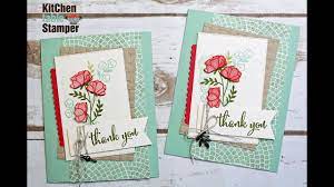 Tie dye cards with stamparatus tips. Stampin Up Love What You Do Thank You Card Making Tutorial With Kitchen Table Stamper Youtube Card Tutorial Card Making Card Making Tutorials