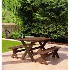 ( 0.0) out of 5 stars. Mainstays Yellow Cedar Wooden Picnic Table Bench Set 3 Piece Walmart Com Walmart Com