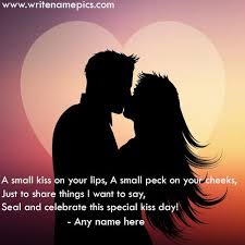 It was established in 2006 to celebrate lovers, and is now an annual event. Happy Kiss Day Wishes Greetings Cards Name Edit