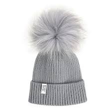 Lux Gray Fur Pom Beanie Light Gray 45 Liked On Polyvore Featuring Accessories Hats Beanies Pom Pom Beanie Beanie Fur Pom Pom Pom Beanie Fur Beanie Hat