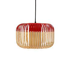 Expertly handwoven of bamboo by vietnamese artisans to allow ambient light to shine through, our teardrop pendant shade is finished in black for added drama. Pendant Light Bamboo Light Outdoor S Red O35cm H23cm Forestier Nedgis Lighting