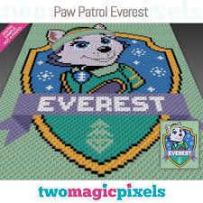 Etamin bank cross stitch paw patrol (skye) by me marcelle powell. Paw Patrol Everest Crochet Graph C2c Mini By Twomagicpixels On