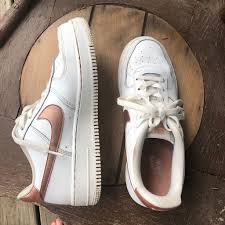 Rose Gold Air Force Ones Nike Air Force Ones Rose Gold Sneakers Rose Gold Nikes